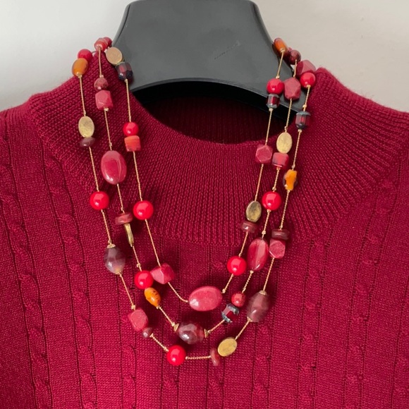 Vintage 3 strand Necklace - Picture 1 of 7